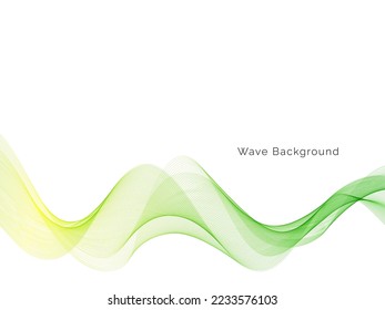 Abstract smooth green modern wave background vector