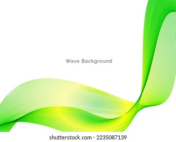 Resumen vector de fondo de onda moderna verde suave