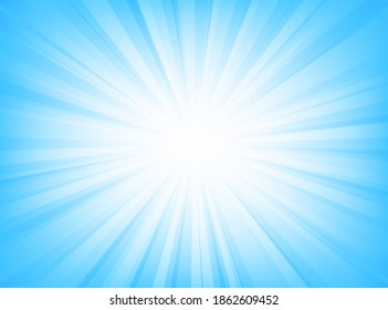 Abstract Smooth Light Blue Rays Perspective Background