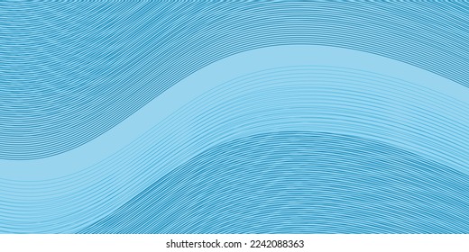 diseño de ilustración vectorial de fondo de onda azul claro liso abstracto