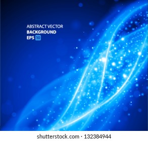 Abstract smooth light lines vector background