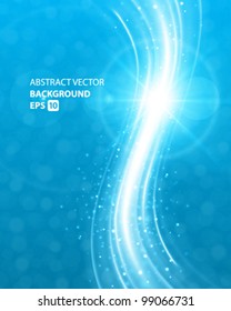 Abstract smooth light lines vector background. Eps 10.