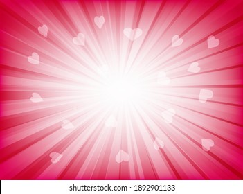 Abstract smooth light red rays perspective background