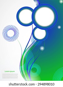 Abstract smooth lines on bright background