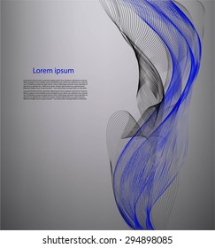 Abstract smooth lines on bright background