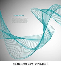 Abstract smooth lines on bright background