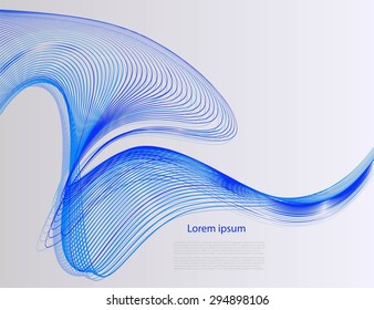 Abstract smooth lines on bright background