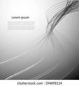 Abstract smooth lines on bright background