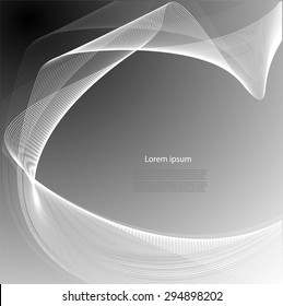 Abstract smooth lines on bright background