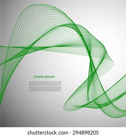 Abstract smooth lines on bright background