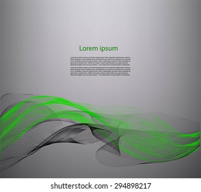 Abstract smooth lines on bright background