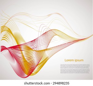 Abstract smooth lines on bright background