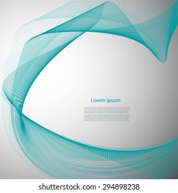 Abstract smooth lines on bright background
