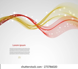 Abstract smooth lines on gray background