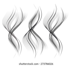 Abstract smooth lines on gray background