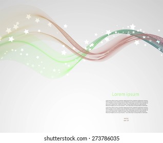 Abstract smooth lines on gray background