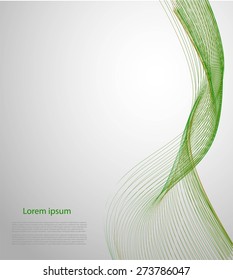 Abstract smooth lines on gray background