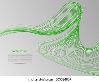Abstract smooth lines on gray background