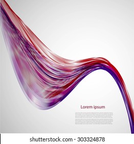 Abstract smooth lines on gray background