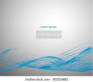 Abstract smooth lines on gray background