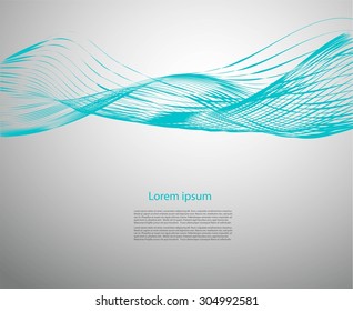 Abstract smooth lines on gray background