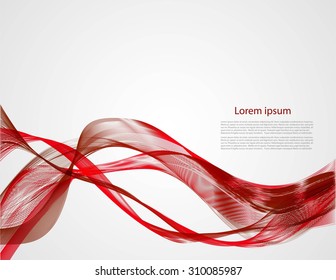 Abstract smooth lines on gray background with text