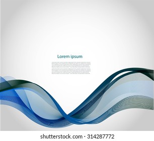 Abstract smooth lines on gray background