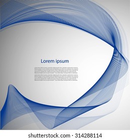 Abstract smooth lines on gray background