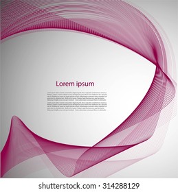 Abstract smooth lines on gray background
