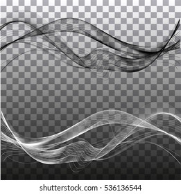 Abstract smooth lines on gray background