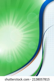 Abstract smooth lines, rays, waves. Colorful colors. Template for presentation, app wallpaper, banner or poster. Vector illustration