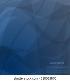 Abstract smooth lines with text