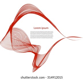 Abstract smooth lines with text