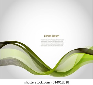 Abstract smooth lines with text