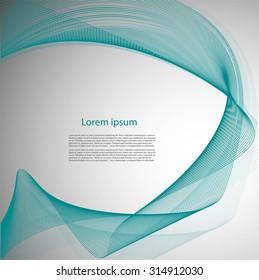 Abstract smooth lines with text