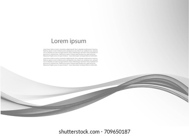 Abstract smooth lines with text