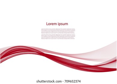 Abstract smooth lines with text