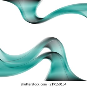 Abstract smooth lines vector blue background