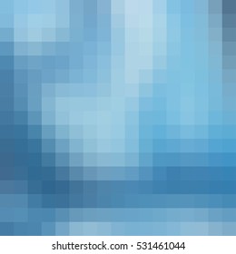 Abstract smooth mosaic tile blue background, square format.