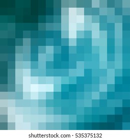 Abstract smooth mosaic tile blue background, square format.