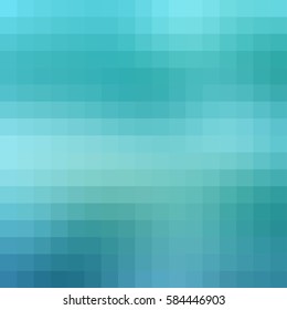 Abstract smooth mosaic tile blue background, square format.