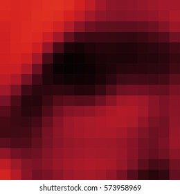 Abstract smooth mosaic tile red and black background for any design, square format.