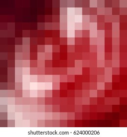 Abstract smooth mosaic tile red background, square format.