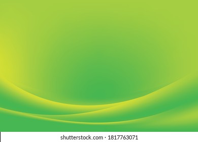 Abstract Smooth Natural Green Wavy Background Design Template Vector, Blurry Green Mesh Gradient Background with Copy Space for Text