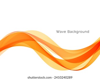 Abstract smooth orange flowing wave background