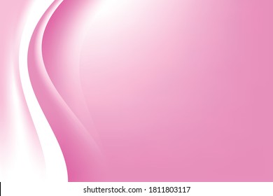 Abstract Smooth Pink Wavy Background Design Template Vector, Blurry Pink White Mesh Gradient Background with Copy Space for Text