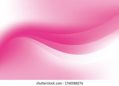 Abstract Smooth Pink White Wave Background Design, Fresh Stylish Pink White Background Template Vector