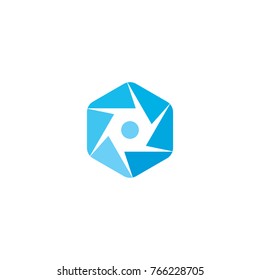 Abstract Smooth Polygon Logo Design Vector Template