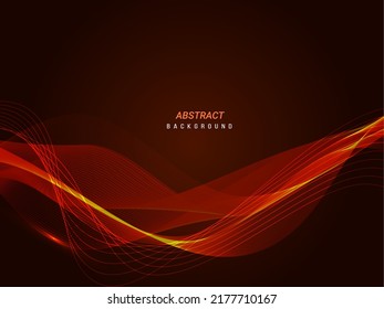 Abstract smooth red dynamic wave background vector