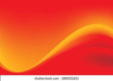 Abstract Smooth Red Orange Yellow Wavy Background Design Template Vector, Blurry Red Orange Yellow Mesh Gradient Background with Copy Space for Text